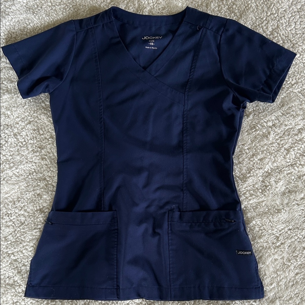 Jockey Women's Dark Blue Short Sleeve Scrub Top